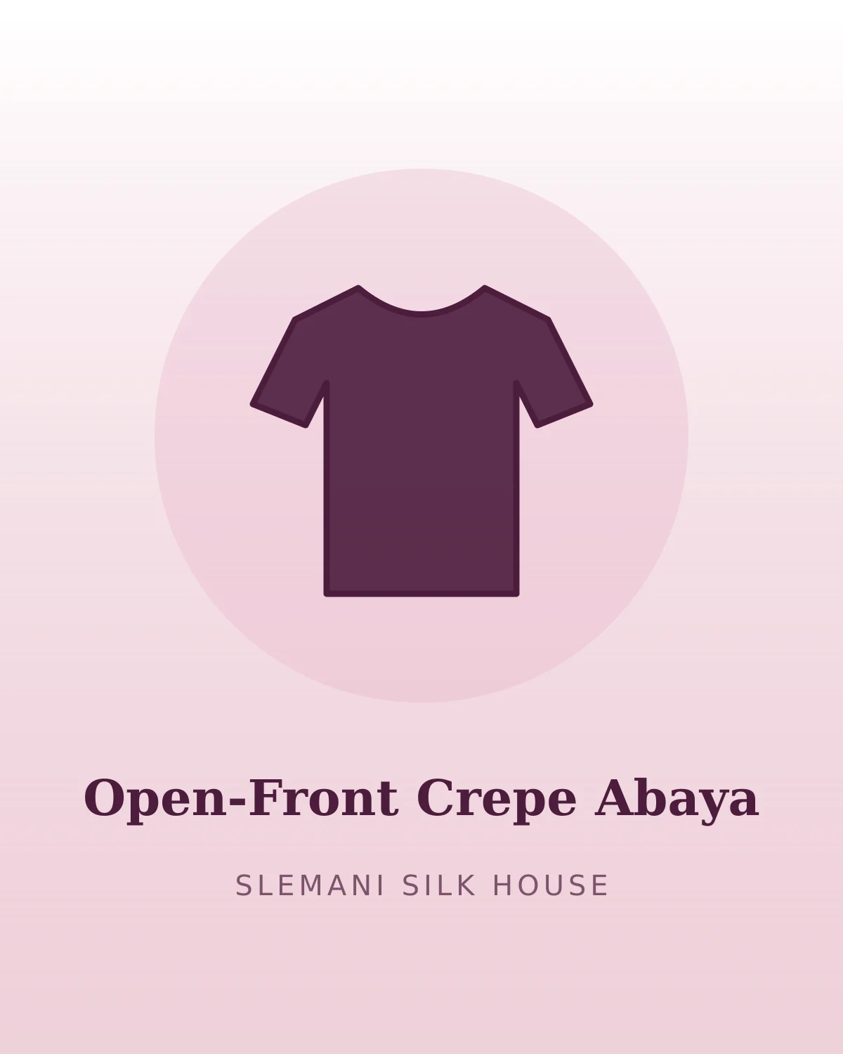 Open-Front Crepe Abaya